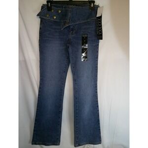 YOYO Women's Size 7 Blue Denim Jeans Bootcut Stretch Low Rise